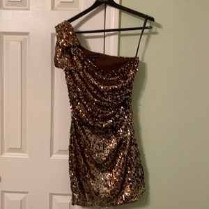Junior Size: 7 brown sequin dress